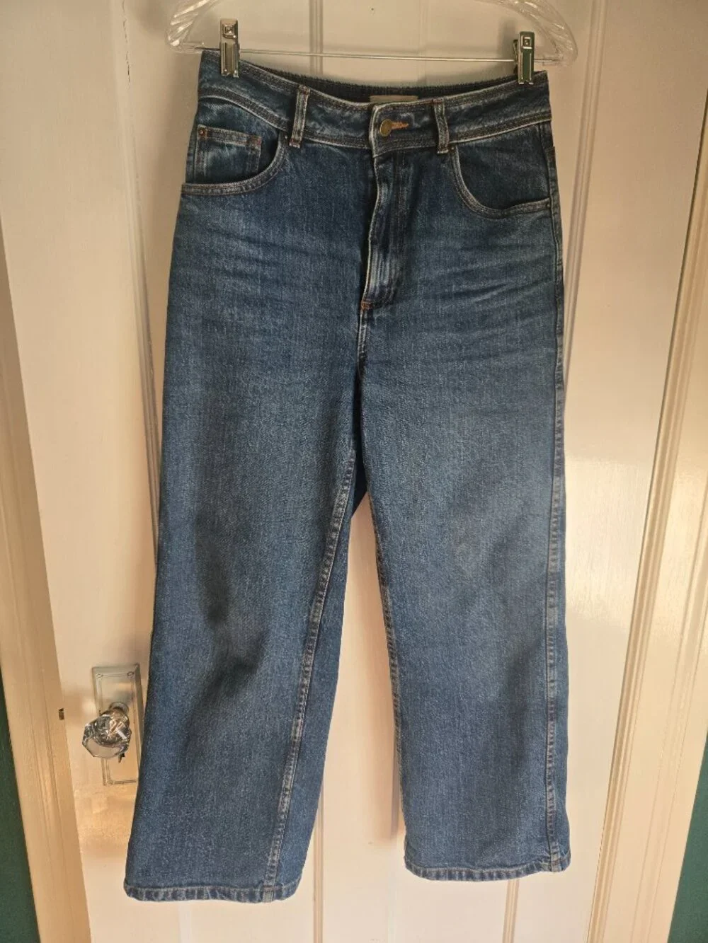 Sezane Le Crop in denim blue sz 38/US 6 - Picture 3 of 8